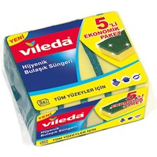 4 Adet Vileda Sünger 5'li Eko Düz Paket