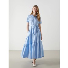 Lc Waikiki Yeni Sezon Poplin Kadın Gömlek Elbise