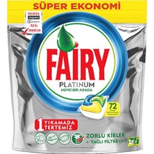 3 Adet Fairy 72 Li Bulaşık Makinası Tableti Platinum