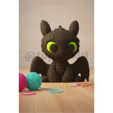 Örgü Görünümlü Dişsiz Figürü (5cm) - Ejderhanı Nasıl Eğitirsin? - 3D Örme Dişsiz