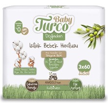 4 Adet Baby Turco Doğadan Islak Havlu 3X60'LI