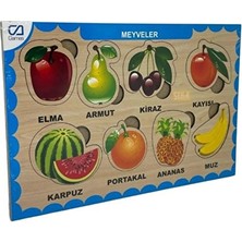 4 Adet Ahşap Meyveler Eği̇ti̇ci̇ Set