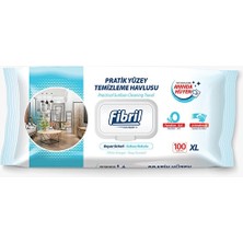 4 Adet Fibril Yüzey Temizlik Havlusu 100 Lü Beyaz Sabun Kokulu