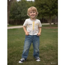 Almira Anne Bebek Erkek Çocuk Kısa Kollu Baskılı Gömlek - Çocuklar Için Yazlık Eğlenceli Desenli Gömlek