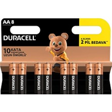 4 Adet Duracell Basic Alkalin Aa 8'li Kalem Pil