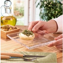 3 Adet Paşabahçe Crystallin Madlen Pasta Tabağı 27X16 cm