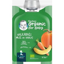 Gerber Organik Balkabaklı Muzlu Havuçlu Püre 90 G