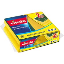 Vileda Sünger 2'li Yeşil Oluklu