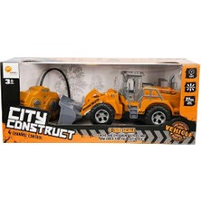 2 Adet Duman Oyuncak Uzaktan Kumandalı Iş Makinesi Kepçe Şarjlı