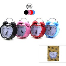 Hediye Bahçesi Renkli Kalp Masa Çalar Saati