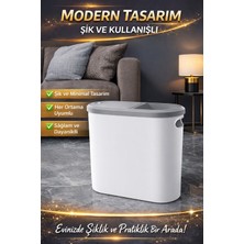 Adefco 10 Litre Bas-Aç Kapaklı Çok Amaçlı Çöp Kovası