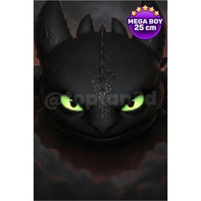(Mega Boy) Ejderhanı Nasıl Eğitirsin? Gecenin Öfkesi - Dişsiz (Toothless) - Hareketli Figür 25CM