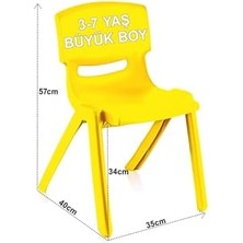 Skygo 4'lü Set Büyük Şirin Çocuk Sandalyesi Sarı