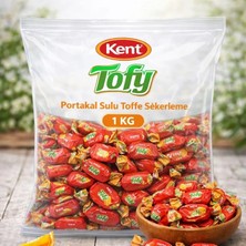 Kent Tofy Portakal Sulu Toffe Şekerleme 1 kg Yumuşak Şekerleme
