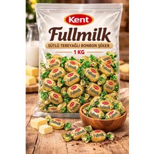 Kent Fullmilk Sütlü Tereyağlı Bonbon Şeker 1 kg Yumuşak Şekerleme