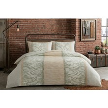 Taç Yeni Sezon Ranforce Pamuklu Çift Kişilik Nevresim Takımı Corın Vizon