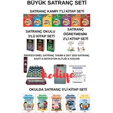 Analiz Satranç Büyük Satranç Kitapları Eğitim Seti | 17 Kitap | Satranç Takımı & Saati | Notasyon Altlığı ve Koçanı Hediye