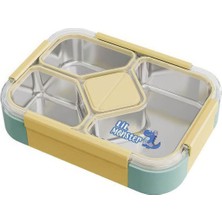 Feyza Design 304 Çelik 1020 ml 4 Bölmeli Öğrenci Ofis Yemek Kabı Sefertası