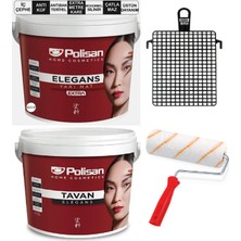 12,5lt / 17,5 kg Polisan Elegans Extra Duvar Boyası + 17,5 kg Polisan Elegans Extra Tavan Boyası + Rulo + Izgara 4 Parça Anti Küf Anti Bakteriyel Boya Seti