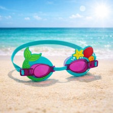 Nunu Çocuk Yüzücü Gözlüğü Renkli Tasarım Soft Ayarlanabilir Deniz Havuz Yüzme Gözlüğü