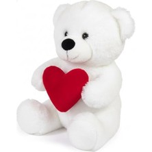 Skygo Güllüm Kalpli Pelüş Ayıcık,,sevimli Ayıcık,paskalya Ayısı, Ayısı,hediye Ayıcık,sevimli Ayıcık,alman Ayısı,doldurulabilir Pelüş (Beyaz)