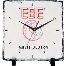Çılgıntrend Ebelere Özel Isimli Doğal Taş Masa Saati
