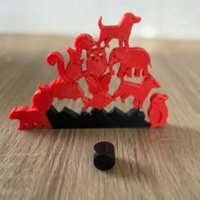 Arcanium Montessori Hayvan Figürlü Denge Oyunu - Eğitici Zeka Geliştirici Tetris Blokları (12 Parça)