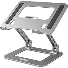 SHC4200 Npo NVR-5035 Açı Ayarlı Ergonomik Macbook Özel 17" Masaüstü Notebook Stand Gümüş Gri