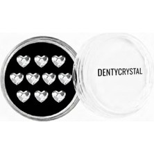Generic Dentycrystal Diş Pırlantası Kalp Beyaz 10'lu ( Avusturya Kristallerinden Oluşturulan 10'lu Set )