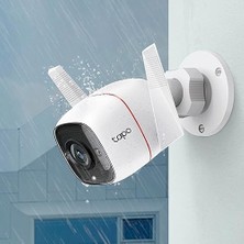 Skygo C310, 2k 3mp Dış Mekan Wi-Fi/ethernet Güvenlik Kamerası, Hareket Algılama, IP66 Su Geçirmez, 30M Gece Görüşü, Çift Yönlü Ses, Bulut/yerel Depolama, Sesli ve Işıklı Alarm