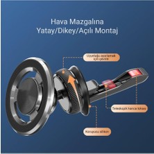 Skygo Araç Içi Telefon Tutucu Havalandırmaya Takılan Peteğe Zarar Vermeyen Yeni Nesil Araç Telefon Tutucu Manyetik Mıknatıslı Telefon Tutucu Iphone 16 Pro Max S25 Ultra Uygun Telefon Tutucu (1. Model)
