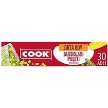 Cook Buzdolabı Poşeti Orta Boy 24X38 cm 30 Yaprak 3 Adet