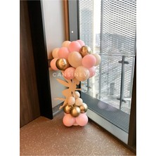 Feyza Design Krem Pembe Gold Balon Seti, Hastane Odası Dekoru, 36 Parça