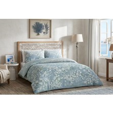 Taç Yeni Sezon Ranforce Pamuklu Çift Kişilik Nevresim Takımı Santa Mavi