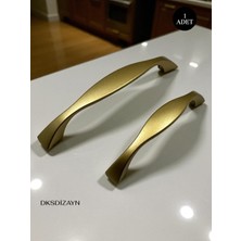 DKSDİZAYN Venüs Mat Altın Kulp - Mobilya Çekmece Mutfak Dolap Kulpu 1. Sınıf Metal Premium Mat Kulp