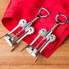 Feyza Design Paslanmaz Metal Tirbuşon ve Şişe Açacağı, Pratik ve Şık Tasarım
