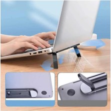 Nirnisa Laptop Standı 2 Kademe Yükseklik Ayarlı Tablet Macbook Notebook Tutucu Yükseltici Görünmez Ayak