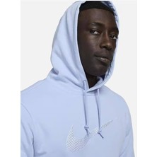 Nike Sportswear Swoosh Clup Hoodie Erkek Mavi Spor Sweatshirt