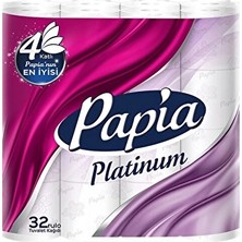Papia Platinum 32'li Tuvalet Kağıdı Ultra Yumuşak 3 Katlı Ekstra Dayanıklı Rulo