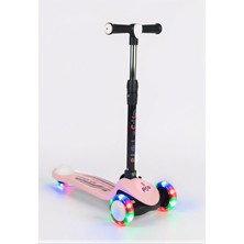 Özbience Yüksekliği Ayarlanabilir Katlanabilir Çocuk Scooter, LED Işıkli, Fren Sistemli