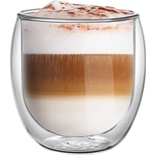 Starseven Leggno Vetro Borosilikat Çift Camlı Latte Bardağı 400ML (2AD)