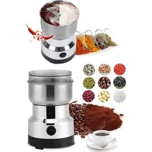 Feyza Design Elektrikli Çelik Çok Amaçlı Öğütücü, Kahve, Baharat, Tahıl ve Gıda Doğrayıcı