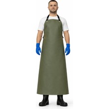 Bekiz Suni Deri Su Geçirmez Bulaşık Önlük Dayanıklı Kasap Önlük Kalın Mermerci Önlük Haki Renk
