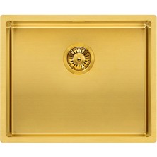 Viviano 40X50 cm 1 mm Keten Doku Gold Paslanmaz Çelik Eviye