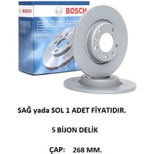 Arka Fren Disk Partner 3 308 2-3 3008 508 2 Doblo 22+ Astra L Berlingo 3 C4 2 / Picasso 0986479C24 Bosch