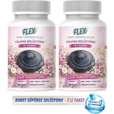Flex Robot Süpürge Yüzey Temizleme Solüsyonu 500 ml X2 Adet | Moplu Robotlar ile Uyumlu | Düşük Köpük | Iz Yapmaz - Çiçek Bahçesi Parfüm -