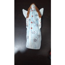 Es Dekor El Yapımı Seramik Duvar Meleği 1 Adet Melek 10X26CM