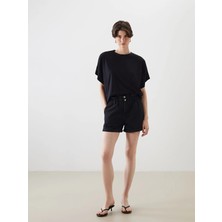 Lc Waikiki Yeni Sezon Beli Lastikli Slouchy Fit Kadın Jean Şort