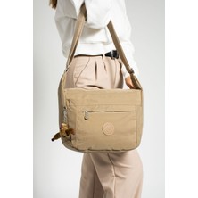 Sanmorris 3009 Kadın Suya Dayanıklı Kumaş Çok Gözlü Çapraz Askılı Okul Seyahat ve Omuz Çantası