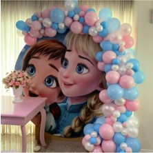 Feyza Design Elsa Anna Balonlar Balon Zinciri - Renkli ve Eğlenceli Dekorasyon
